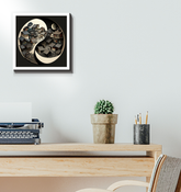 Wrapped canvas displaying contrast between shade and sunlight.